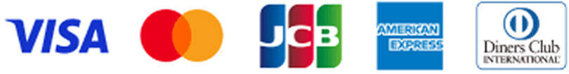 VISA／MasterCard／JCB／AMERICAN EXPRESS／Diners Club